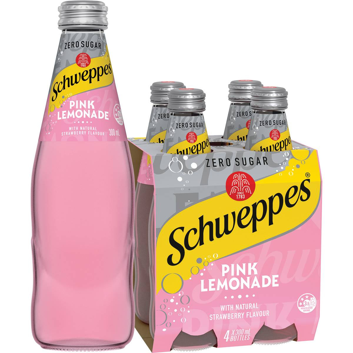 Schweppes Pink Lemonade Zero 300ml x 4pk