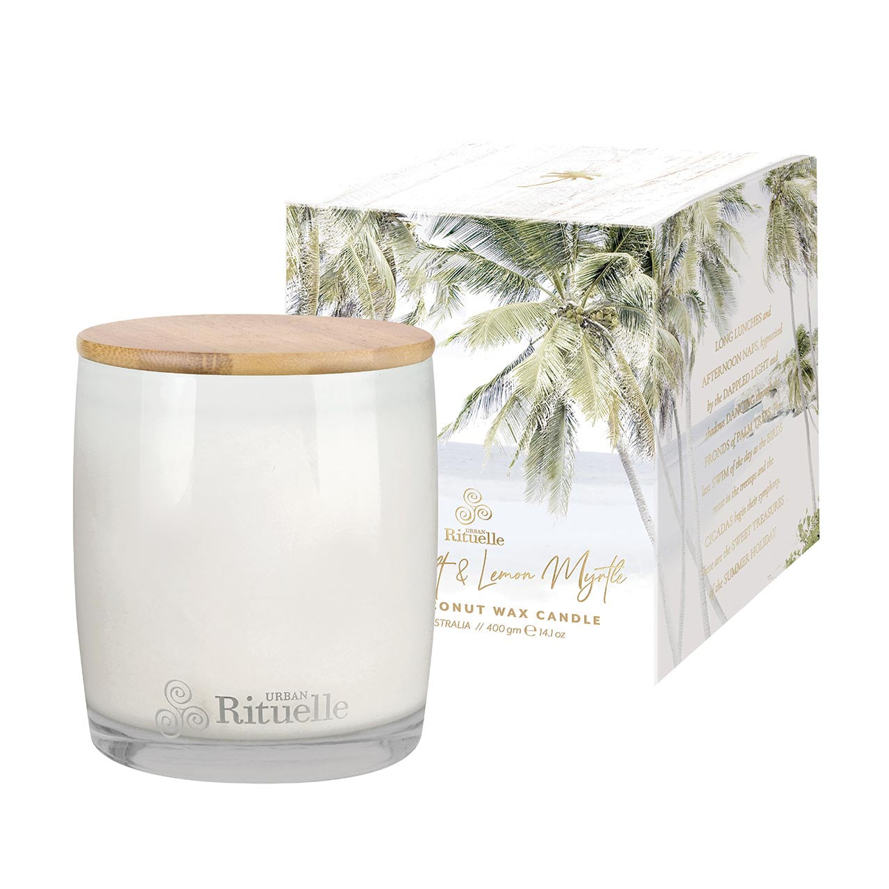 Urban Rituelle SH Sea Salt & Lemon Myrtle Candle 400g