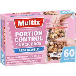 Multix Snack Size Resealable Bags 40pk