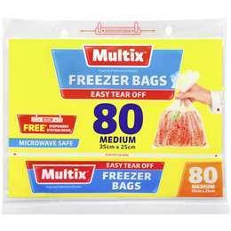 Multix Freezer Bags Tear Off Medium 80pk