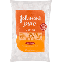 Johnson's Pure White Cotton Balls 120pk