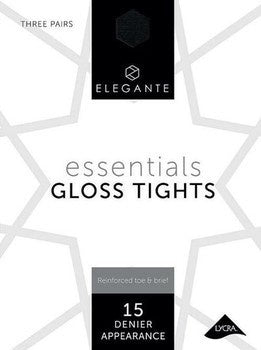 Elegante Gloss Tights Hosiery Illusion X-Large 3pk