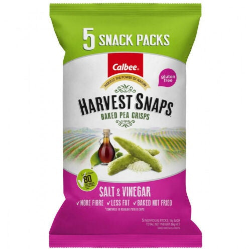 Calbee Harvest Snaps Salt and Vinegar 5pk