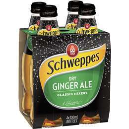 Schweppes Dry Ginger Ale 300ml x 4pk