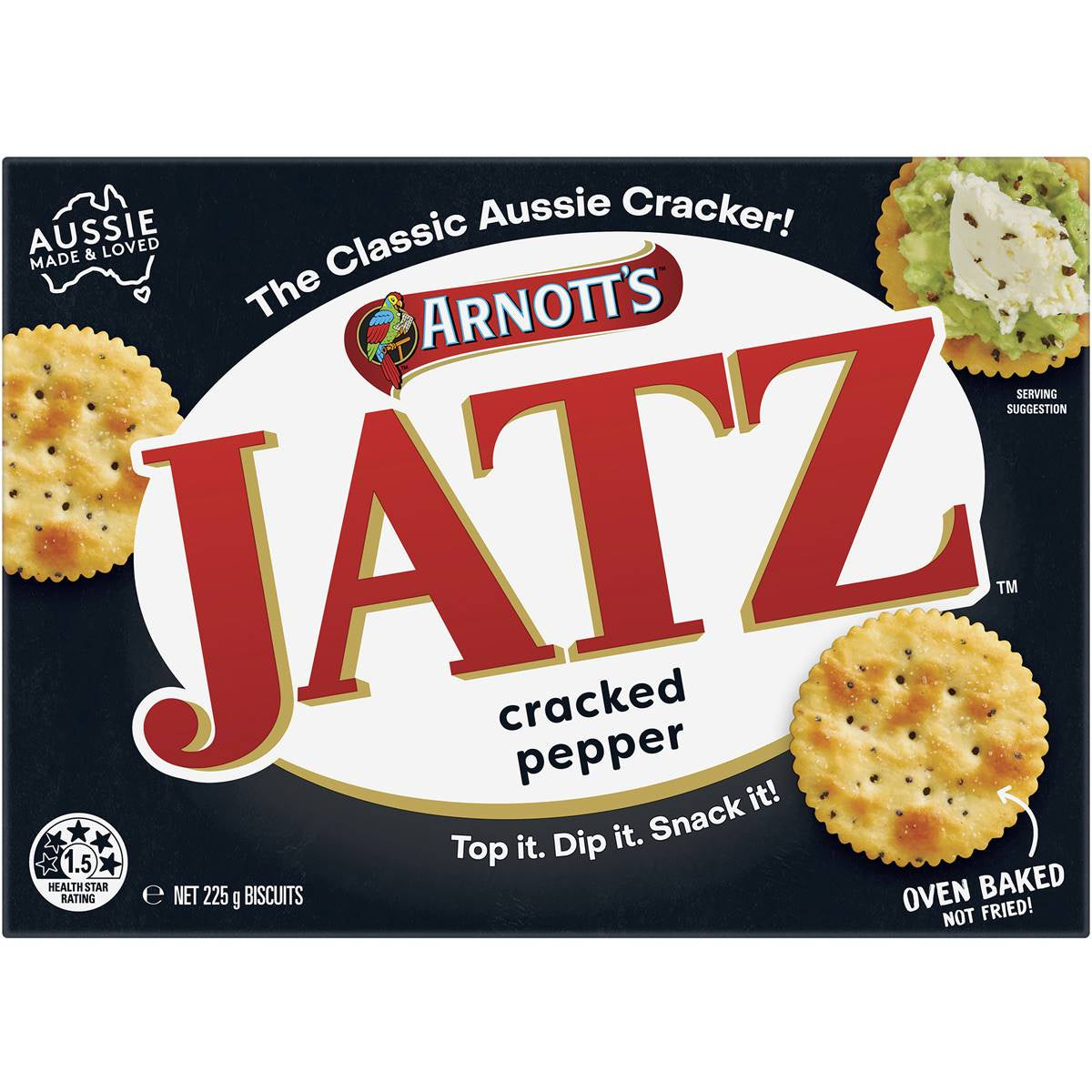 Arnott's Jatz Cracked Pepper 225g