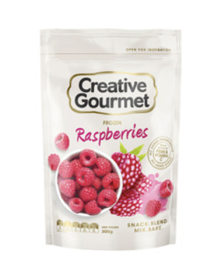 Creative Gourmet Frozen Raspberries 300g