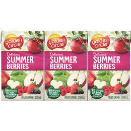 Golden Circle Summer Berries Fruit Drink 250ml x 6pk