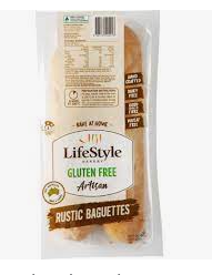 Lifestyle Bakery Gluten Free Artisan Rustic Baguettes Bake at Home 2 pk 260g