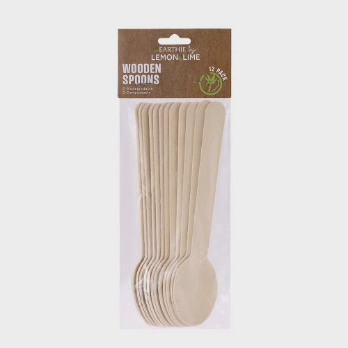 Lemon&Lime Eco Wooden Spoons 15.5cm 12pk