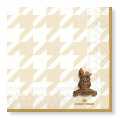 Manor Road Dinner Napkins Classic Houndstooth 20pk