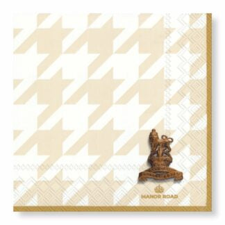 Manor Road Cocktail Napkins Classic Houndstooth 20pk