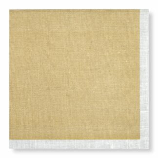 Manor Road Dinner Napkins Linen Gold 20pk