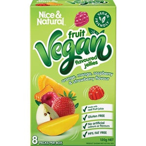 Nice & Natural Fruit Vegan Flavoured Jellies 120g