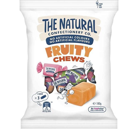 The Natural Confectionery Co. Fruity Chews Lollies 180g