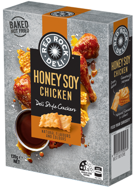 Red Rock Deli Honey Soy Chicken Deli Style Crackers 135g