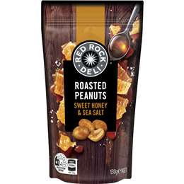 Red Rock Deli Roasted Peanuts Sweet Honey & Sea Salt 130g