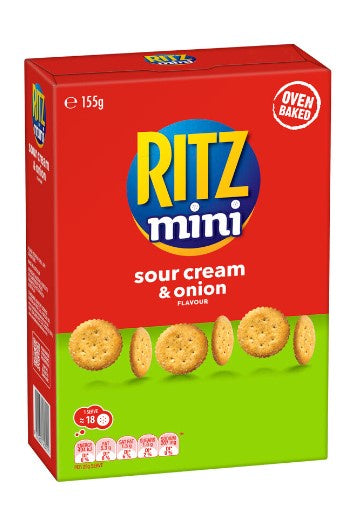 Ritz Sharepack Mini Crackers Sour Cream & Onion 155g