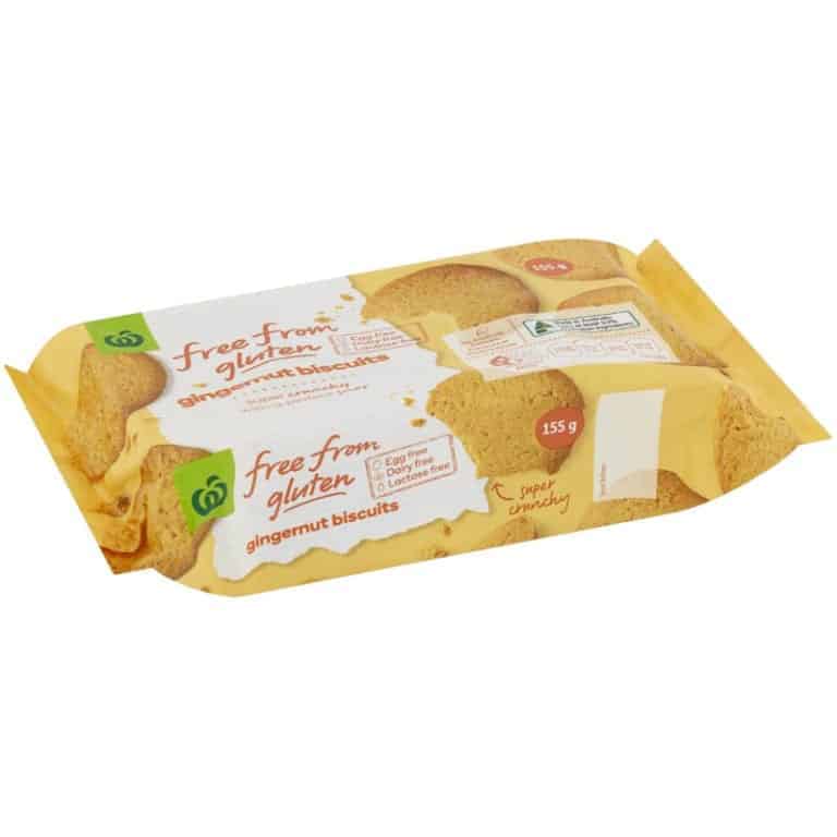 Woolworths Free From Gluten Gingernut Biscuit 155g