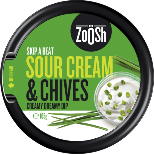 Zoosh Sour Cream & Chives Dip 185g