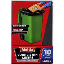 Multix Council Bin Liners Large 240L 10pk