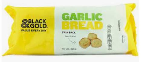 Black & Gold Garlic Bread 225g x 2pk