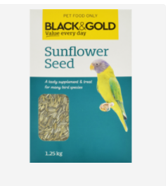 Black & Gold Sunflower Bird Seed 1.25kg