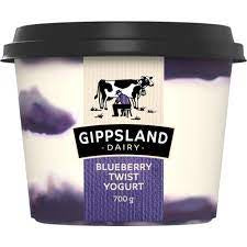 Gippsland Blueberry Twist Yogurt 700g