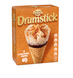 Peters Drumstick Caramel 4 Pk