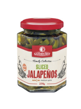 Sandhurst Sliced Jalapenos 270g