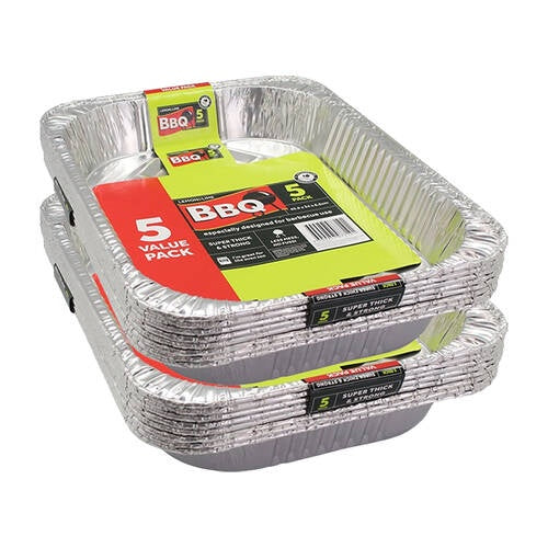 Lemon&Lime Large Foil Tray 45.4x34.6x6.5cm 5pk