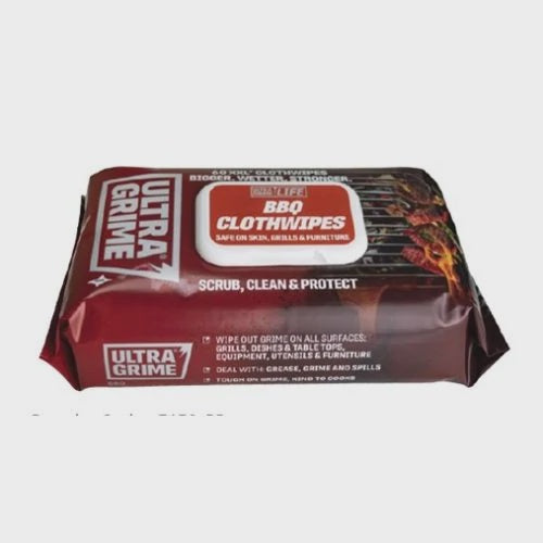 UltraGrime LIFE BBQ XXL+ Clothwipes 60pk