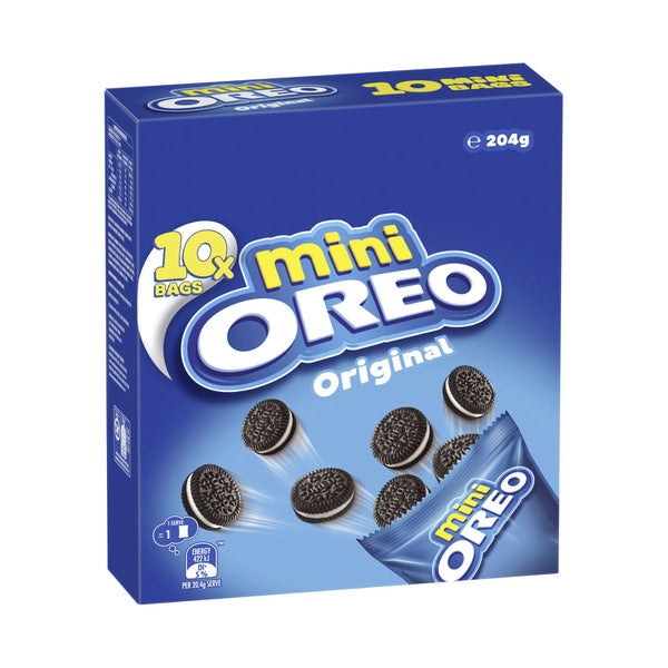 Oreo Crème Biscuits Original Mini 204g 10pk