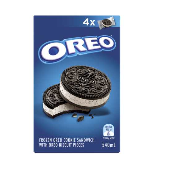 Oreo Ice Cream Sandwich 4pk 540ml