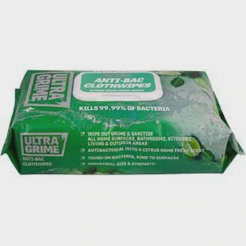 UltraGrime LIFE Anti-Bac XXL + Clothwipes 80pk