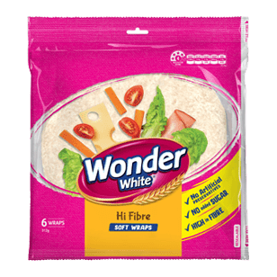 Wonder White Wrap High Fibre White 6pk (Preorder)