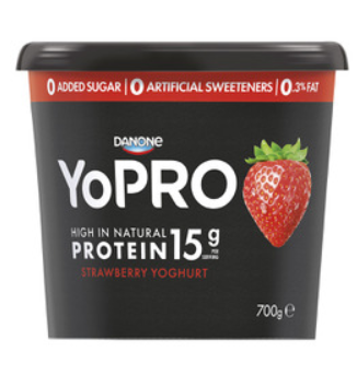 Danone Yopro Strawberry Yoghurt Tub 700g